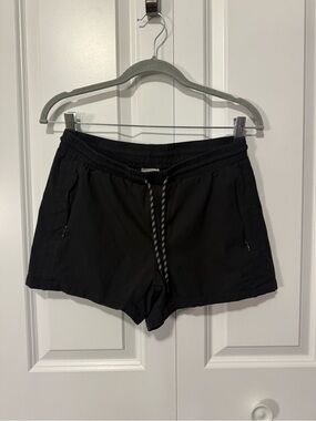 Avalanche Black Athletic Drawstring Shorts